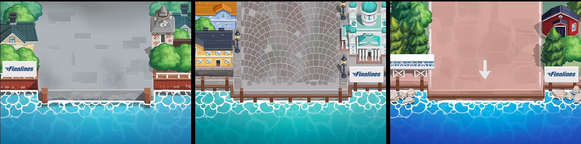 Multiple harbour backgrounds